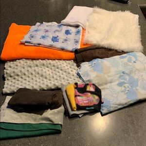 Assorted Fleece Fabric Remnant Bundle